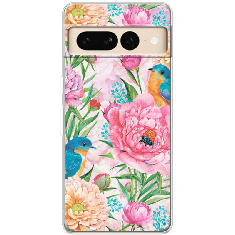 Чехол BoxFace Google Pixel 7 Pro Birds in Flowers