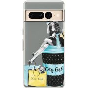 Прозрачный чехол BoxFace Google Pixel 7 Pro City Girl