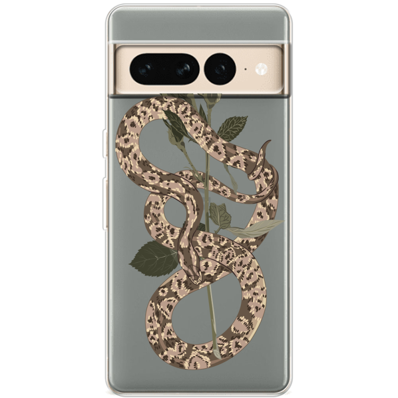 Прозрачный чехол BoxFace Google Pixel 7 Pro Glamor Snake