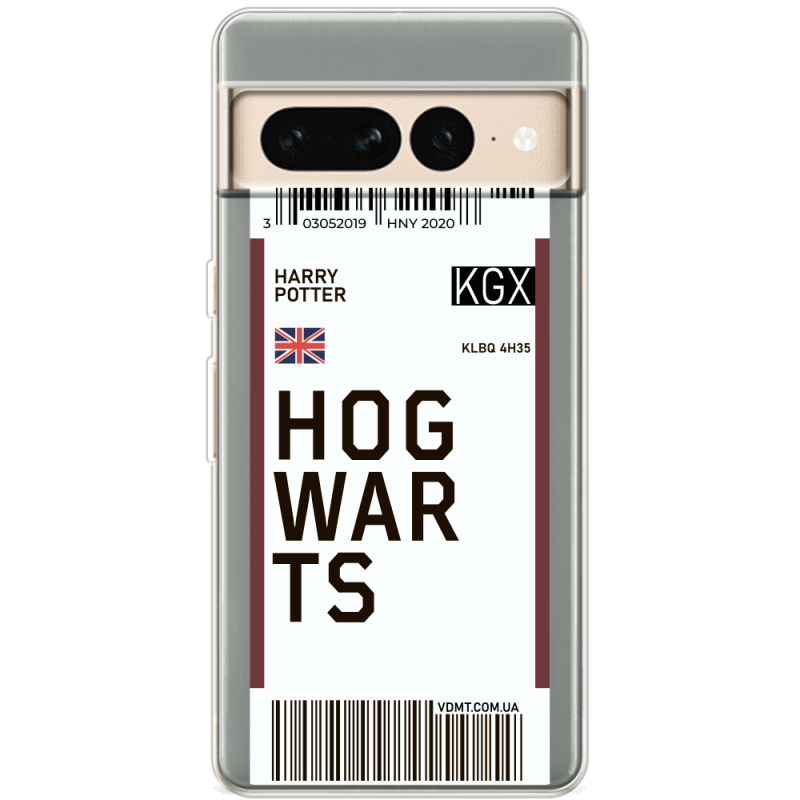 Прозрачный чехол BoxFace Google Pixel 7 Pro Ticket Hogwarts