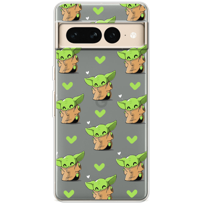 Прозрачный чехол BoxFace Google Pixel 7 Pro Pattern Baby Yoda