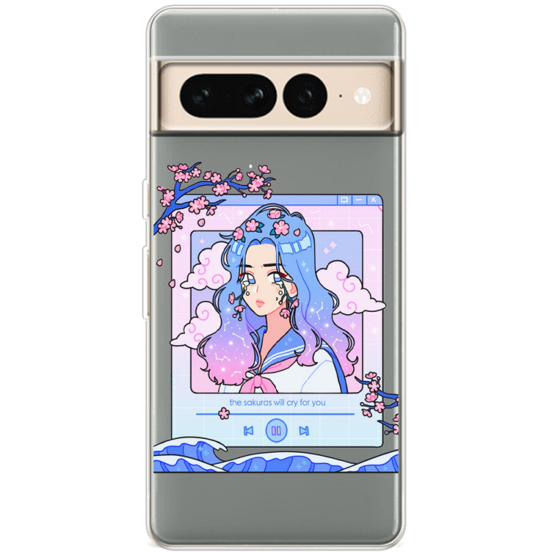 Прозрачный чехол BoxFace Google Pixel 7 Pro The Sakuras Will Cry For You