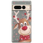 Прозрачный чехол BoxFace Google Pixel 7 Pro Winter Deer