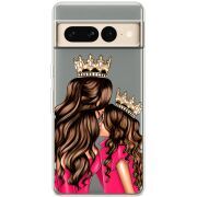 Прозрачный чехол BoxFace Google Pixel 7 Pro Queen and Princess