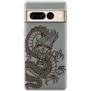 Прозрачный чехол BoxFace Google Pixel 7 Pro Chinese Dragon