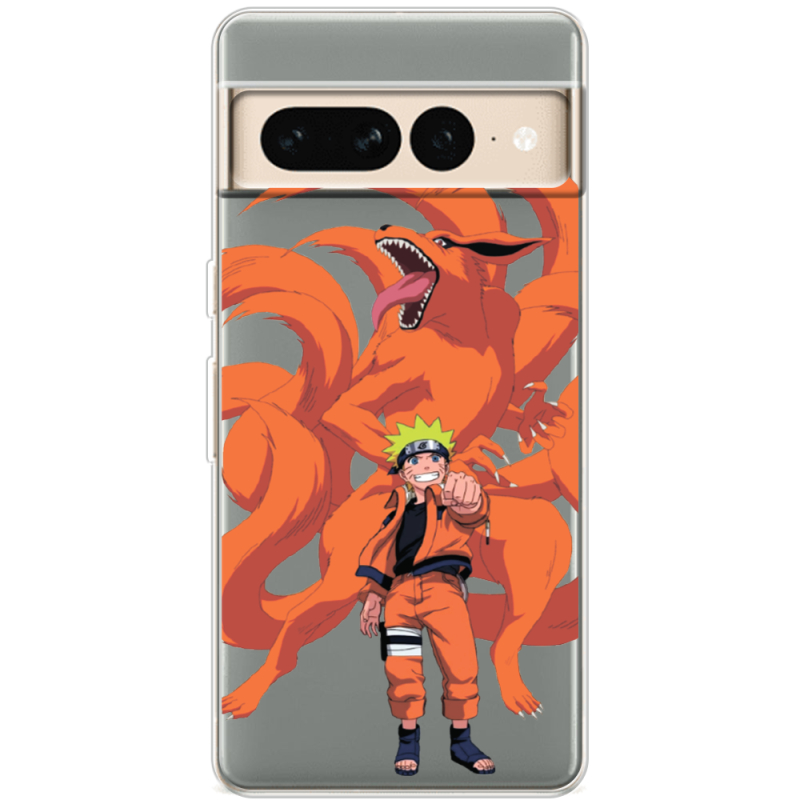 Прозрачный чехол BoxFace Google Pixel 7 Pro Naruto and Kurama