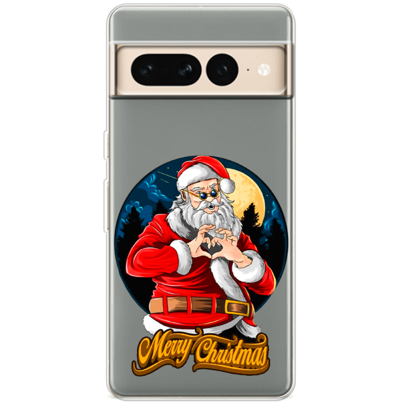 Прозрачный чехол BoxFace Google Pixel 7 Pro Cool Santa