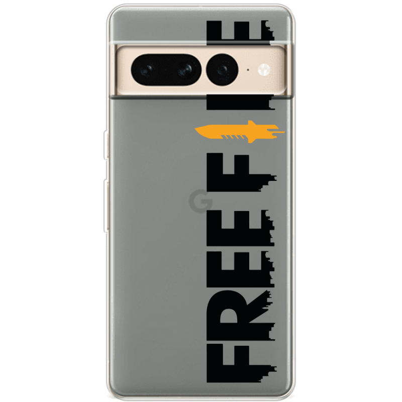 Прозрачный чехол BoxFace Google Pixel 7 Pro Free Fire Black Logo