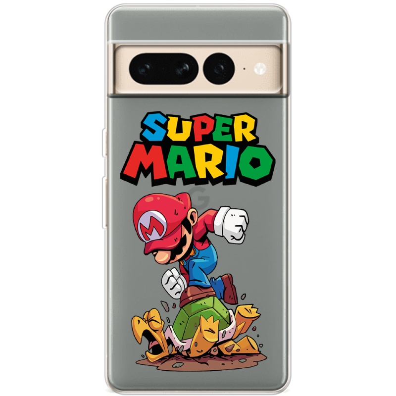 Прозрачный чехол BoxFace Google Pixel 7 Pro Super Mario