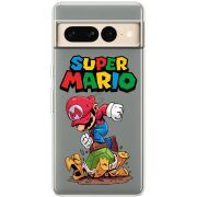Прозрачный чехол BoxFace Google Pixel 7 Pro Super Mario