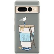 Прозрачный чехол BoxFace Google Pixel 7 Pro Segull in Cofee Pool