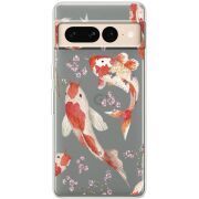 Прозрачный чехол BoxFace Google Pixel 7 Pro Japanese Koi Fish