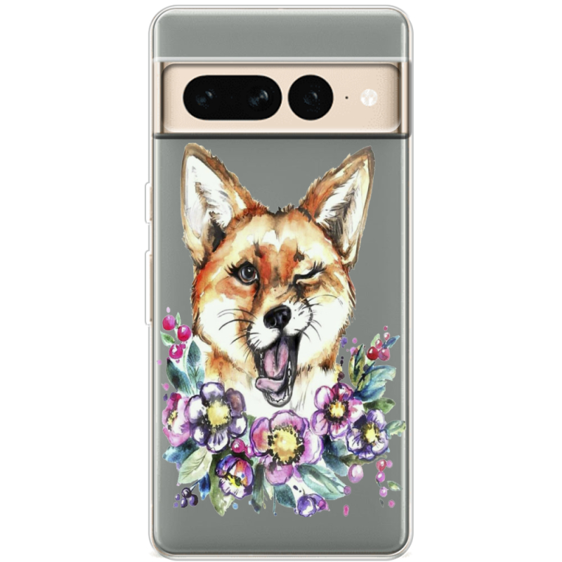 Прозрачный чехол BoxFace Google Pixel 7 Pro Winking Fox