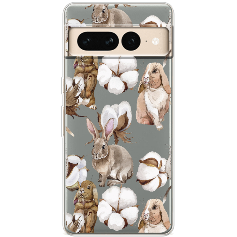 Прозрачный чехол BoxFace Google Pixel 7 Pro Cotton and Rabbits