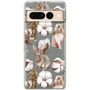 Прозрачный чехол BoxFace Google Pixel 7 Pro Cotton and Rabbits