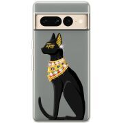 Чехол со стразами Google Pixel 7 Pro Egipet Cat