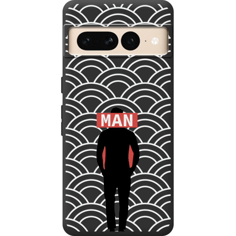 Черный чехол BoxFace Google Pixel 7 Pro Man Pattern