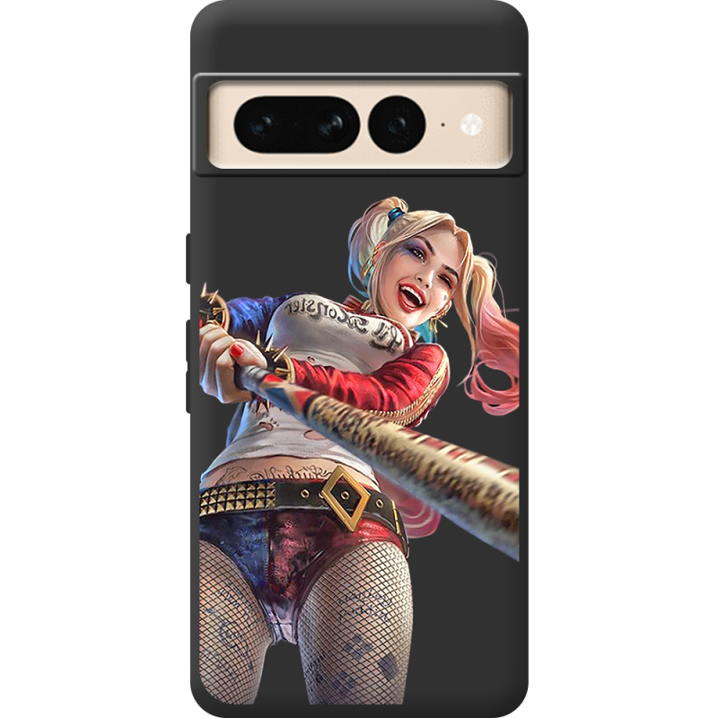 Черный чехол BoxFace Google Pixel 7 Pro Happy Harley Quinn