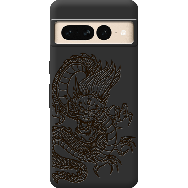 Черный чехол BoxFace Google Pixel 7 Pro Chinese Dragon