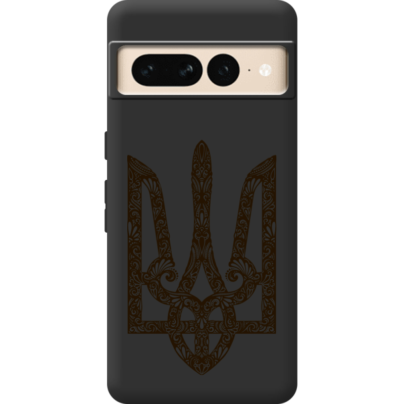 Черный чехол BoxFace Google Pixel 7 Pro Ukrainian Trident