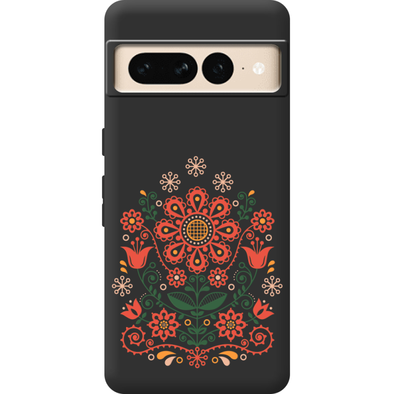 Черный чехол BoxFace Google Pixel 7 Pro Ukrainian Ornament