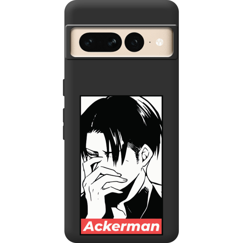 Черный чехол BoxFace Google Pixel 7 Pro Attack On Titan - Ackerman