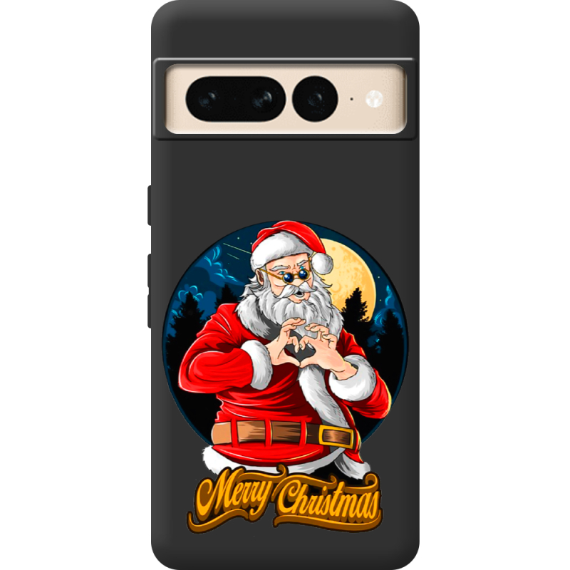 Черный чехол BoxFace Google Pixel 7 Pro Cool Santa