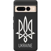 Черный чехол BoxFace Google Pixel 7 Pro Тризуб монограмма ukraine
