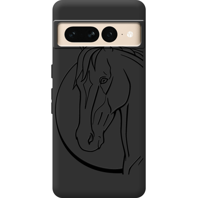 Черный чехол BoxFace Google Pixel 7 Pro Horse