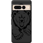 Черный чехол BoxFace Google Pixel 7 Pro Grizzly Bear