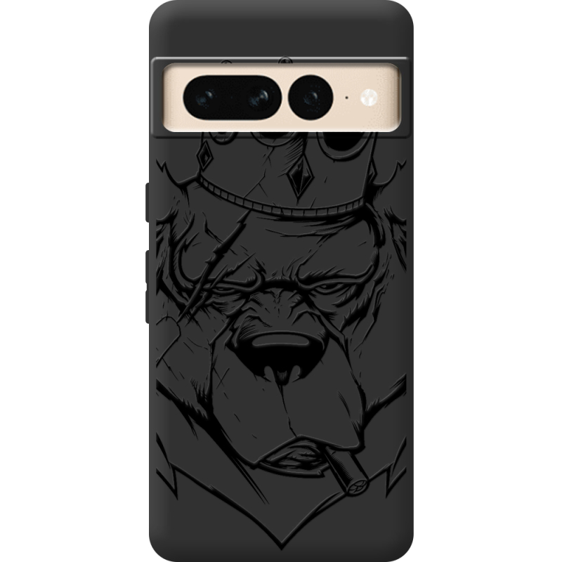 Черный чехол BoxFace Google Pixel 7 Pro Bear King