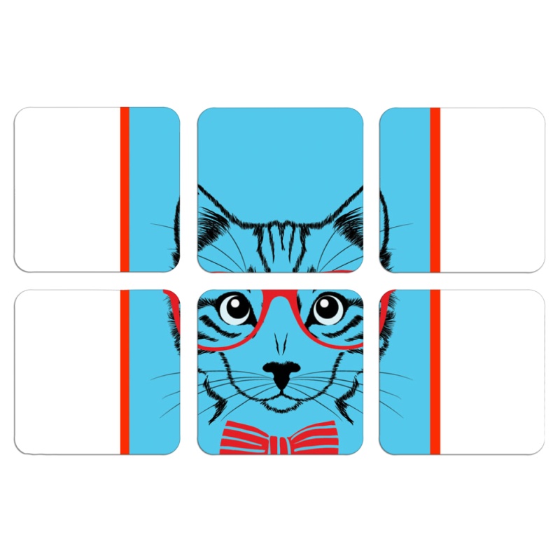 Магнитные фотопазлы 50 на 50 набор 6 штук 