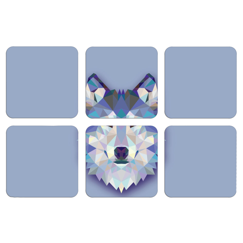 Магнитные фотопазлы 50 на 50 набор 6 штук Wolfie