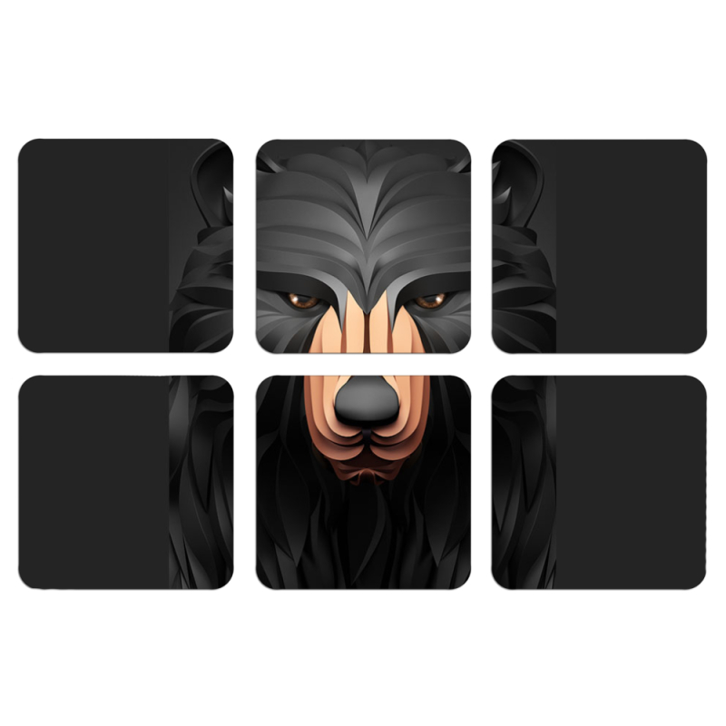 Магнитные фотопазлы 50 на 50 набор 6 штук 