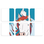 Магнитные фотопазлы 50 на 50 набор 6 штук Fuck Unicorn