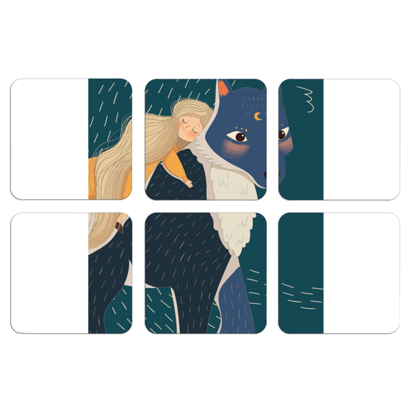 Магнитные фотопазлы 50 на 50 набор 6 штук Fantasy Print