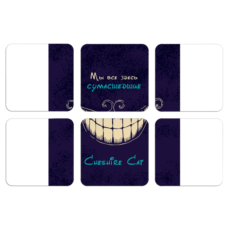 Магнитные фотопазлы 50 на 50 набор 6 штук Cheshire Cat