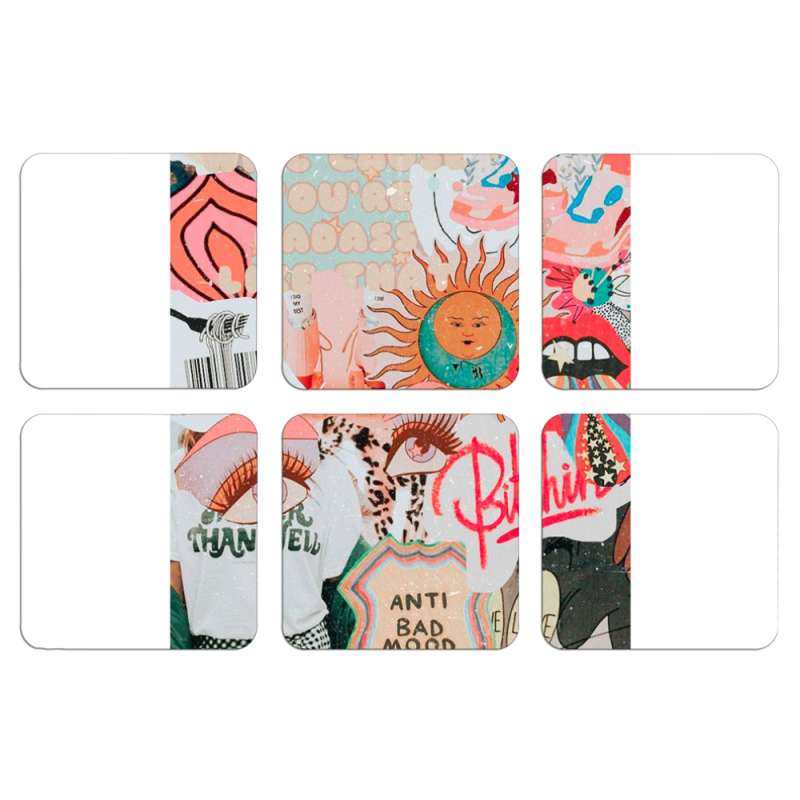 Магнитные фотопазлы 50 на 50 набор 6 штук 