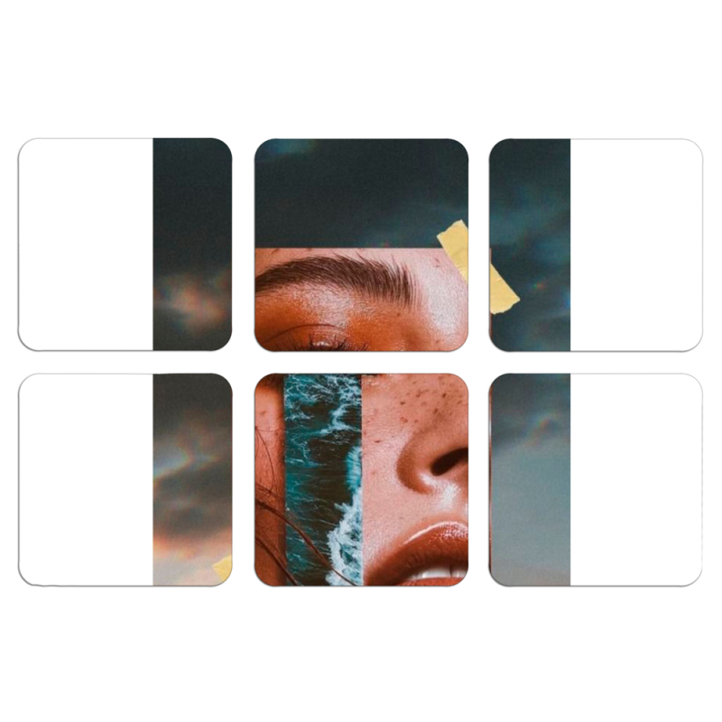 Магнитные фотопазлы 50 на 50 набор 6 штук 