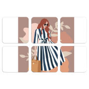 Магнитные фотопазлы 50 на 50 набор 6 штук 