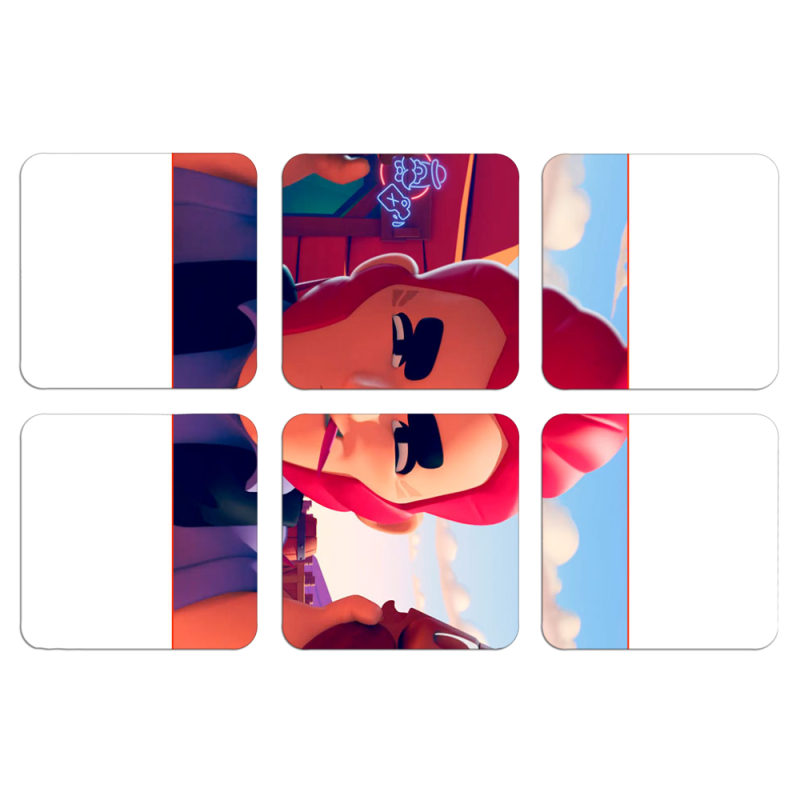 Магнитные фотопазлы 50 на 50 набор 6 штук 