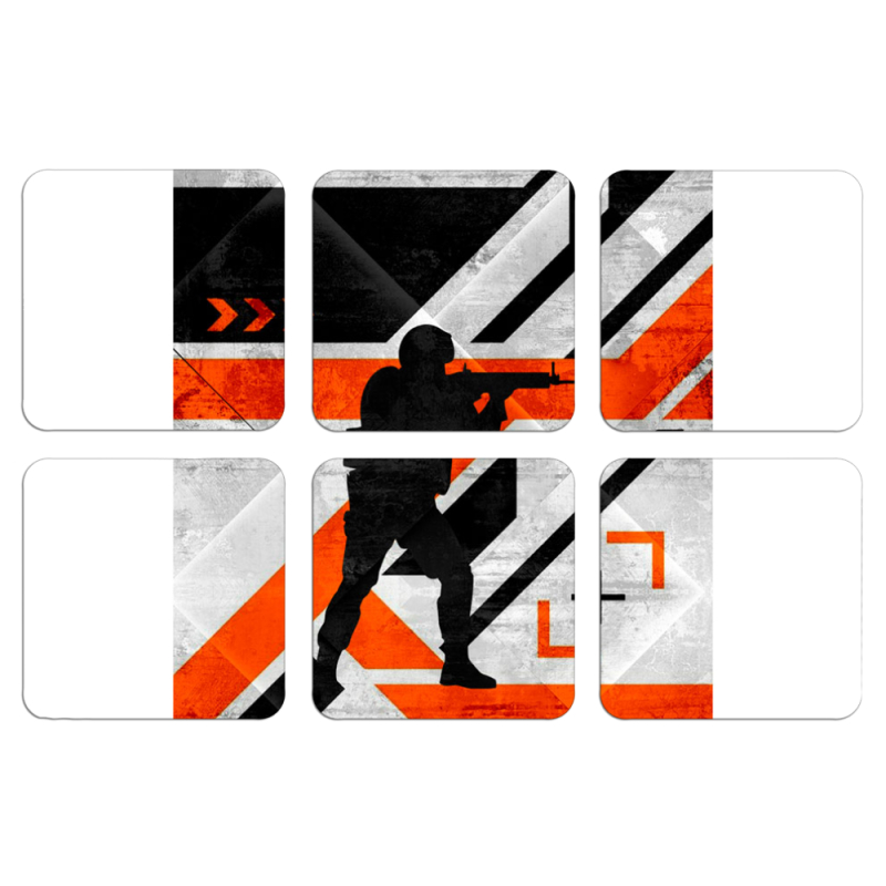 Магнитные фотопазлы 50 на 50 набор 6 штук CS:Go Asimov