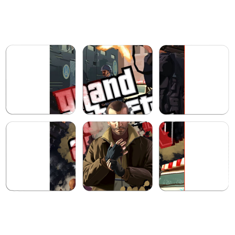 Магнитные фотопазлы 50 на 50 набор 6 штук GTA 4