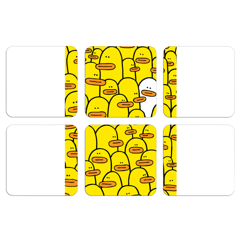 Магнитные фотопазлы 50 на 50 набор 6 штук Yellow Ducklings