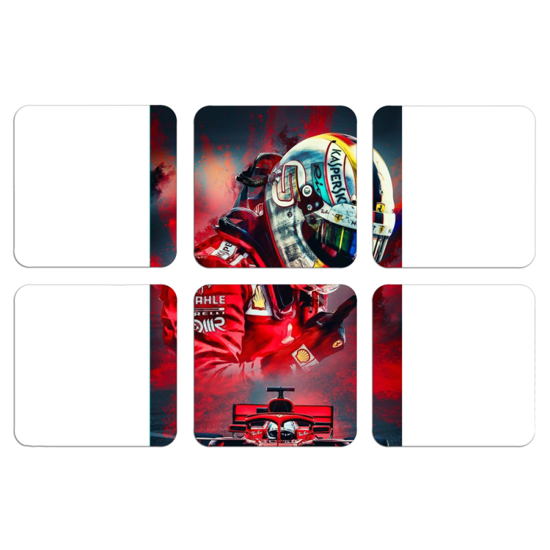 Магнитные фотопазлы 50 на 50 набор 6 штук Racing Car