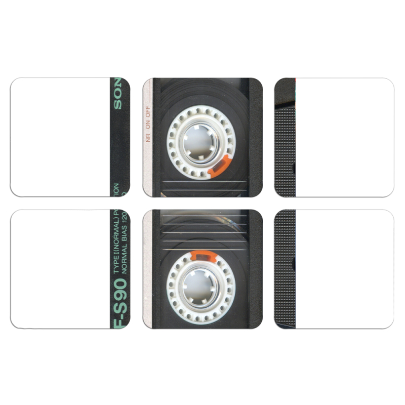 Магнитные фотопазлы 50 на 50 набор 6 штук Старая касета