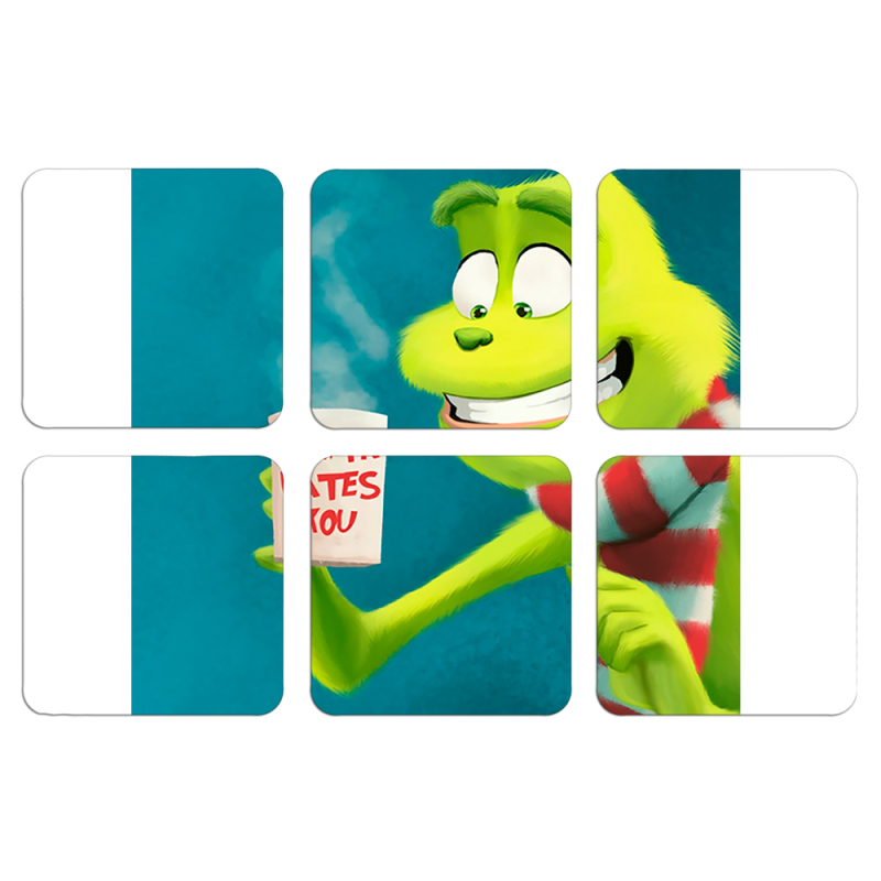 Магнитные фотопазлы 50 на 50 набор 6 штук Santa Hates You