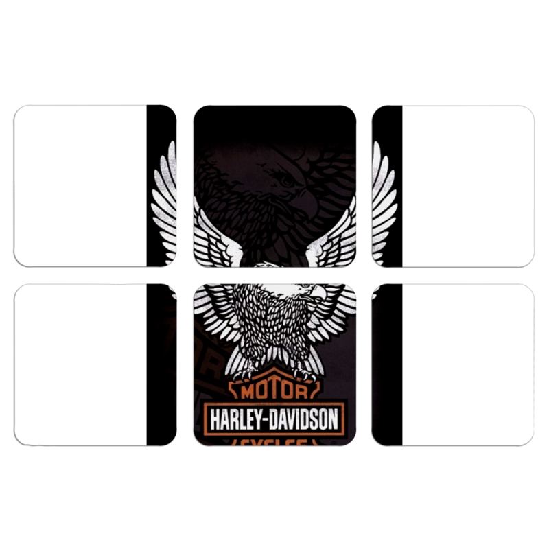Магнитные фотопазлы 50 на 50 набор 6 штук Harley Davidson and eagle