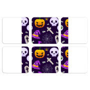 Магнитные фотопазлы 50 на 50 набор 6 штук Halloween Purple Mood