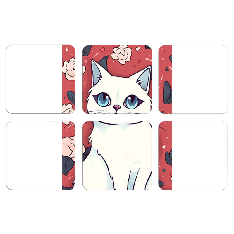 Магнитные фотопазлы 50 на 50 набор 6 штук 